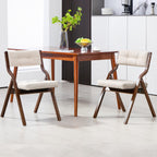 HOMEFUN Folding Chairs with Cushion, Folding Dining Chairs, 2 Pack