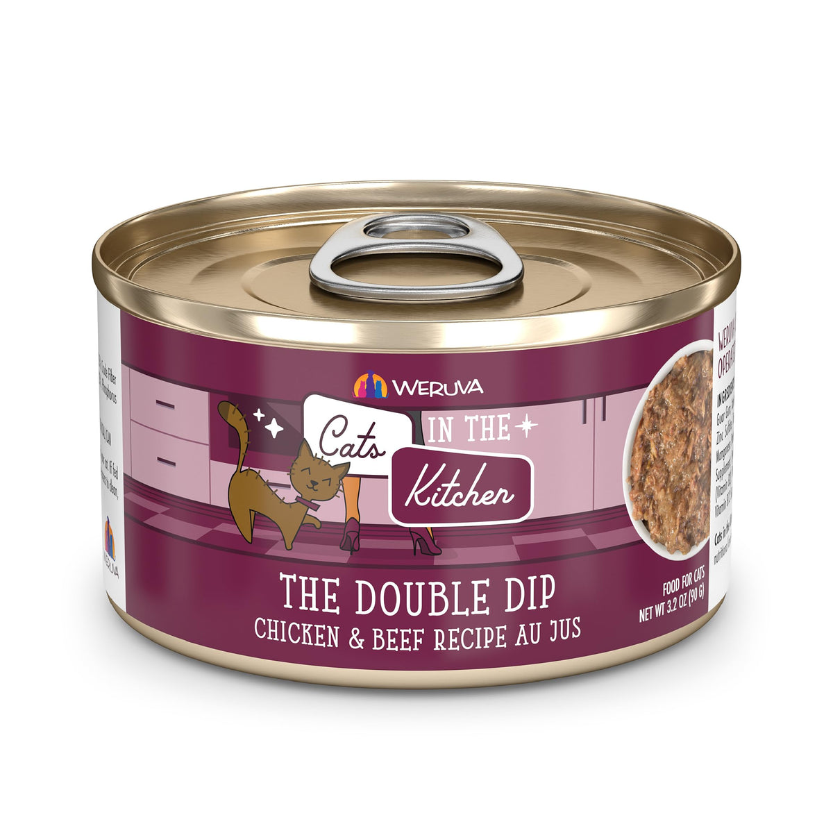 Weruva Cats in the Kitchen, Kitchen Cuties Variety Pack, Wet Cat Food, 6oz Cans (Pack of 24)