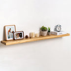 fuqing Live Edge Floating Shelves for Wall, 20 Inch Solid Elm Wood Shelves