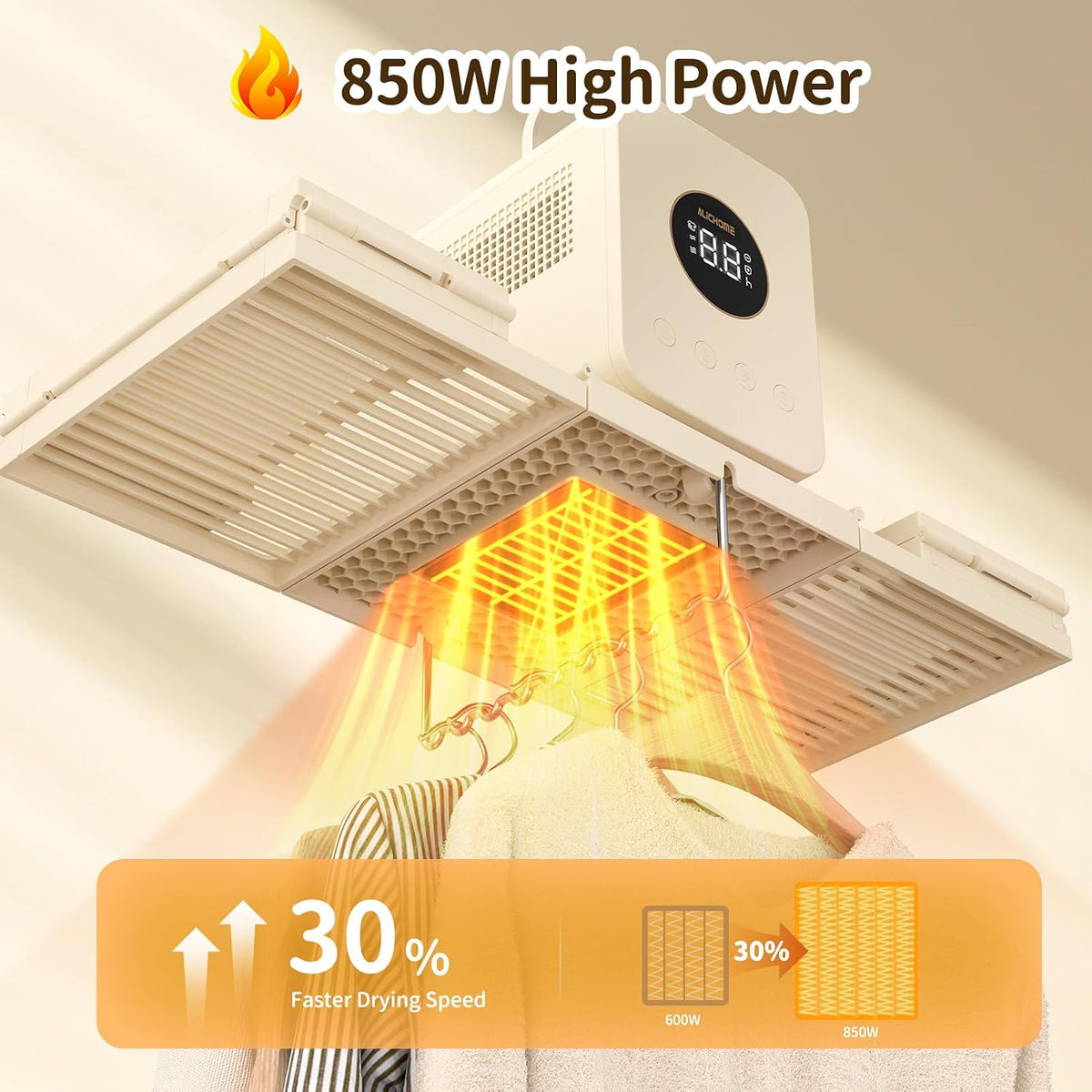 Portable Clothes Dryer, 850W Mini Portable Dryer for Travel Apartments RV, Small Compact Laundry Dry Shoe Drye, Bed Warmer, Electric Dryer Machine for Baby Clothes Underwear Socks