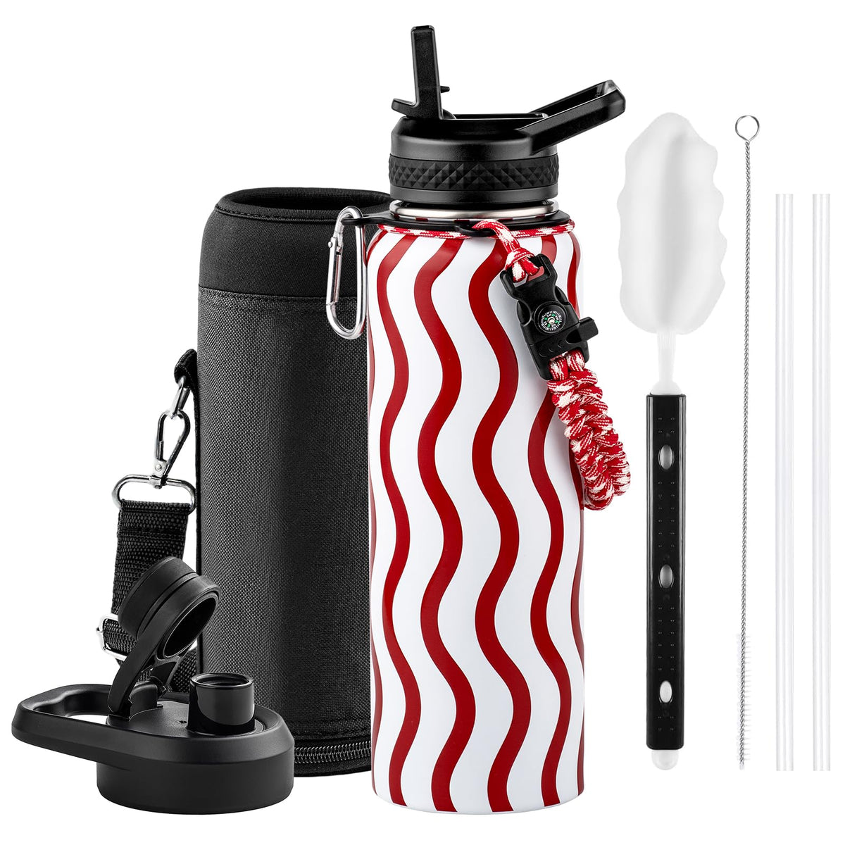 RAYMYLO Insulated Water Bottle 40 oz, Triple Wall Vacuum Stainless Steel