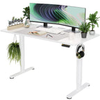 Claiks Electric Height Adjustable Standing Desk, 48x24 Inch, Deep Black