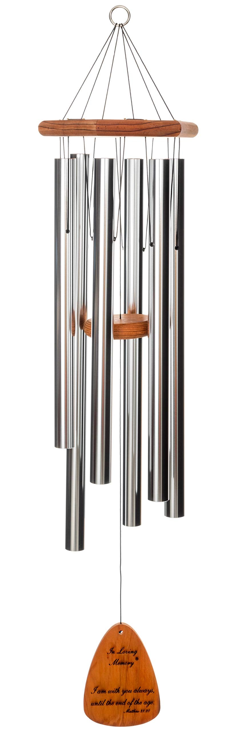 In Loving Memory 35-inch Windchime, Silver w/I am with You Always…