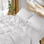 SONORO KATE 100% French Linen King Duvet Cover Set,Zipper Closure,3PC