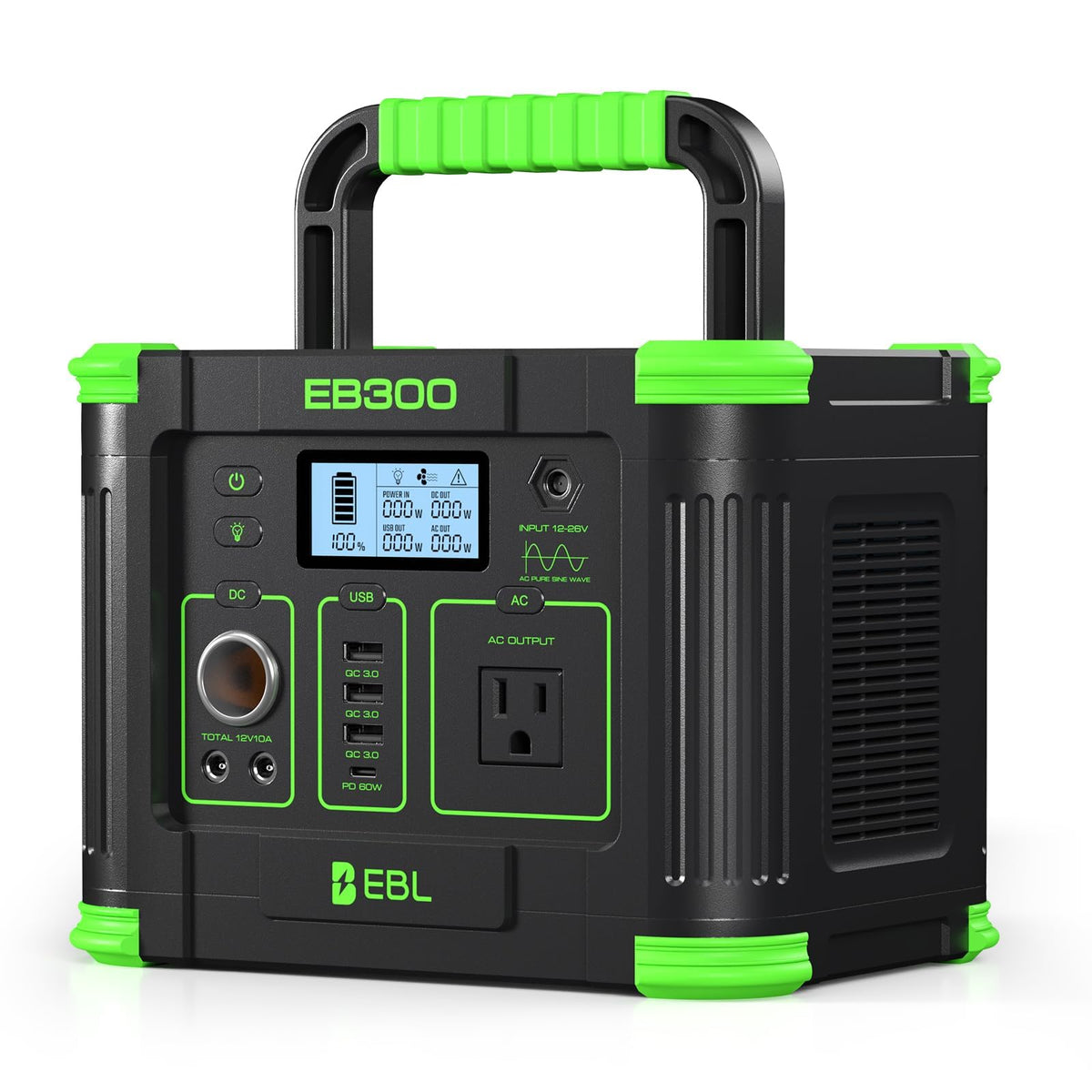EBL Portable Power Station 500w(Peak 1000W), Camping Solar 519.48Wh Outdoor