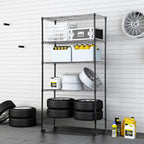 FDW | 6-Tier Wire Shelf with Wheels | 45" x 18" x 82" | Chrome
