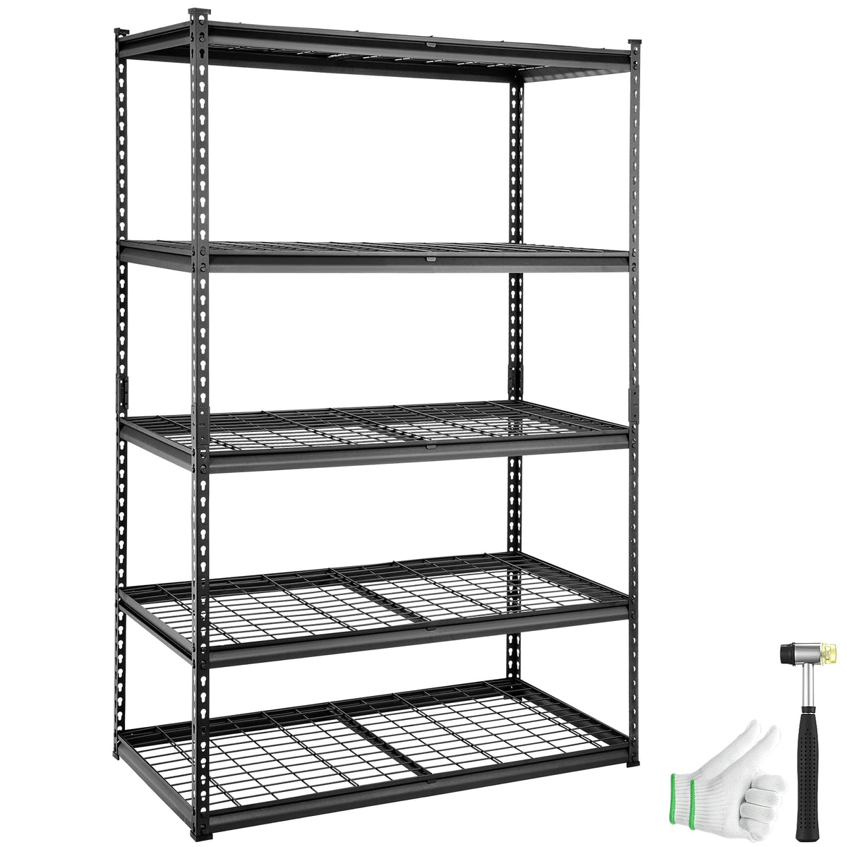 VEVOR Storage Shelving Unit 5-Tier Adjustable 2000 lbs Capacity 60"x24"x78"