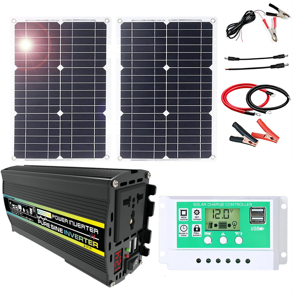 800W Off-Grid Solar Panel Kit with 50A Charge Controller - Waterproof Solar Solution for RVs and Campers(100W)