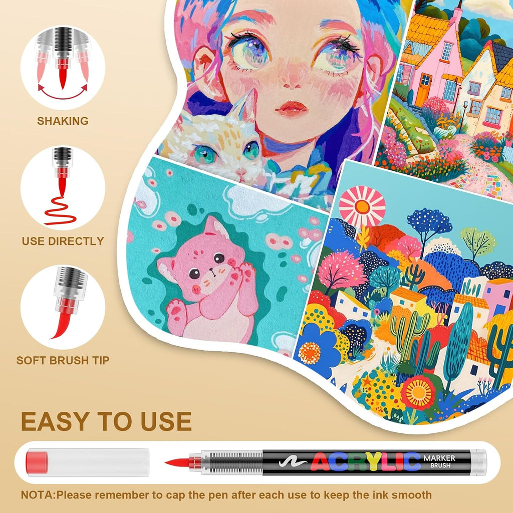 366 Colors Acrylic Paint Marker with Automatic Ink Control System