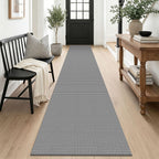 EARTHALL Woven Area Rugs 6x9 Ft Washable Living Room Rugs Non Slip Rubber Backed Dining Room Rug Braided Bedroom Rugs Indoor Floor Carpet for Living Room, Bedroom, Dining Room, Beige/Ivory