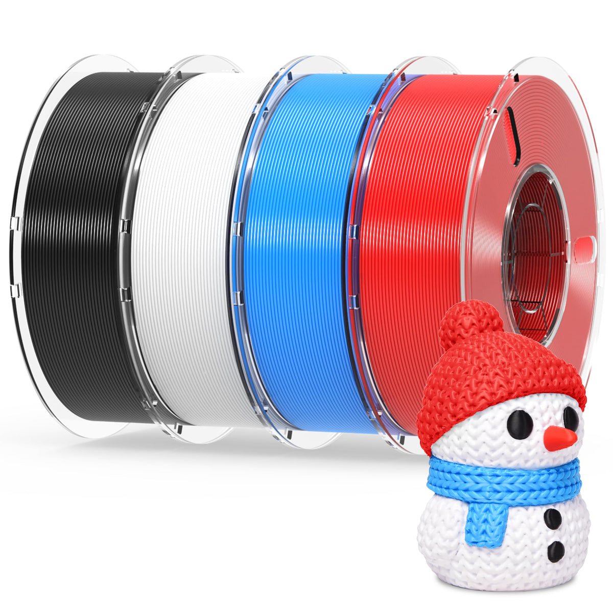 RAMBERY Silk Rainbow PLA 3D Printer Filament Bundle, 10 Colors Total 10kg, 1.75mm Multicolor Gradient 3D Printing Filament for Most FDM 3D Printers, 1KG Spool (2.2lbs) x 10 PCS