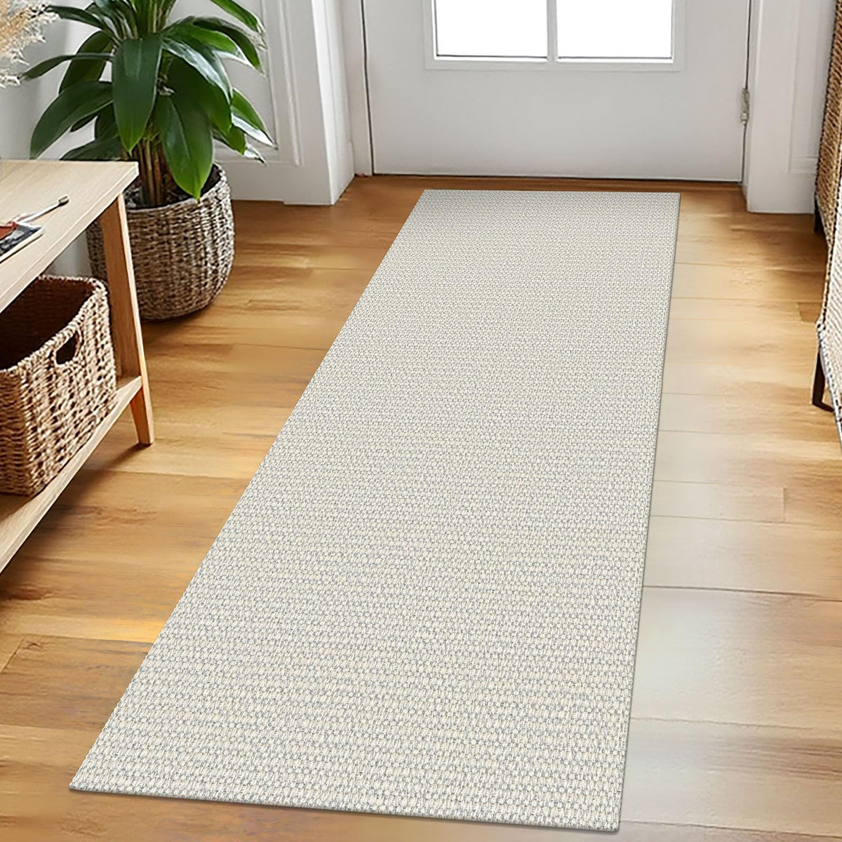 EARTHALL Washable Area Rug, Non Slip Living Room Rug, 5x7 Ft, Sand/Beige