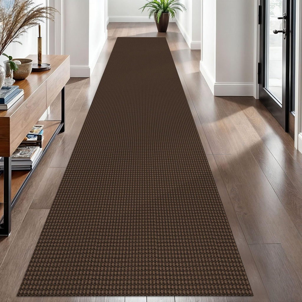 EARTHALL Woven Area Rugs 6x9 Ft Washable Living Room Rugs Non Slip Rubber Backed Dining Room Rug Braided Bedroom Rugs Indoor Floor Carpet for Living Room, Bedroom, Dining Room, Beige/Ivory