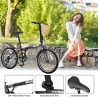 20-Inch Folding Bike for Adults & Teens, 6-Speed Commuter
