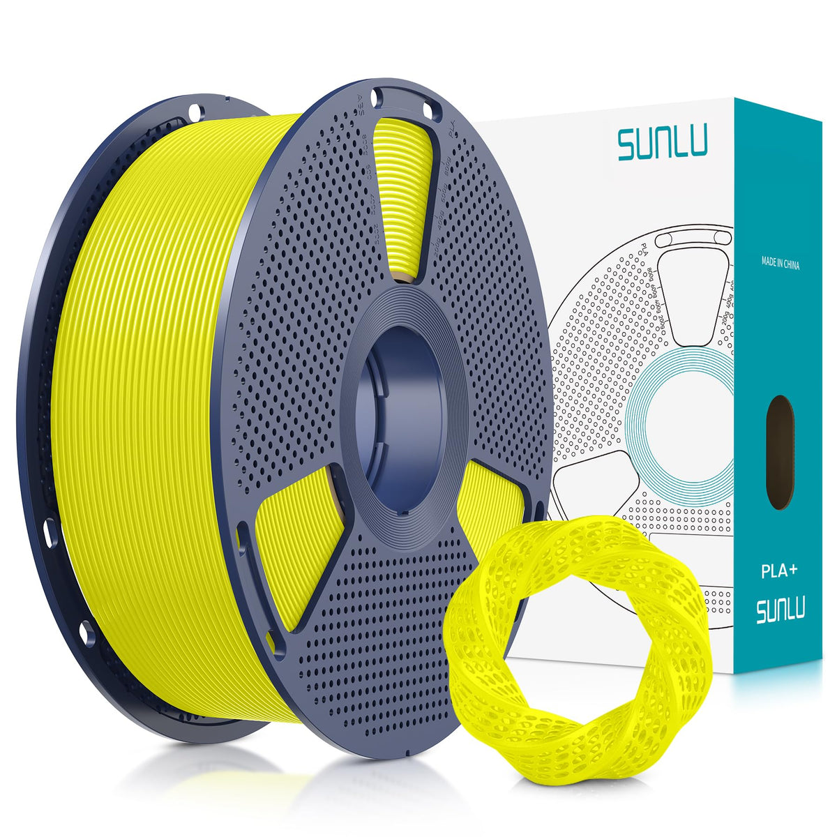 SUNLU PLA Plus Filament 1.75mm, 10KG Bundle, Black & White