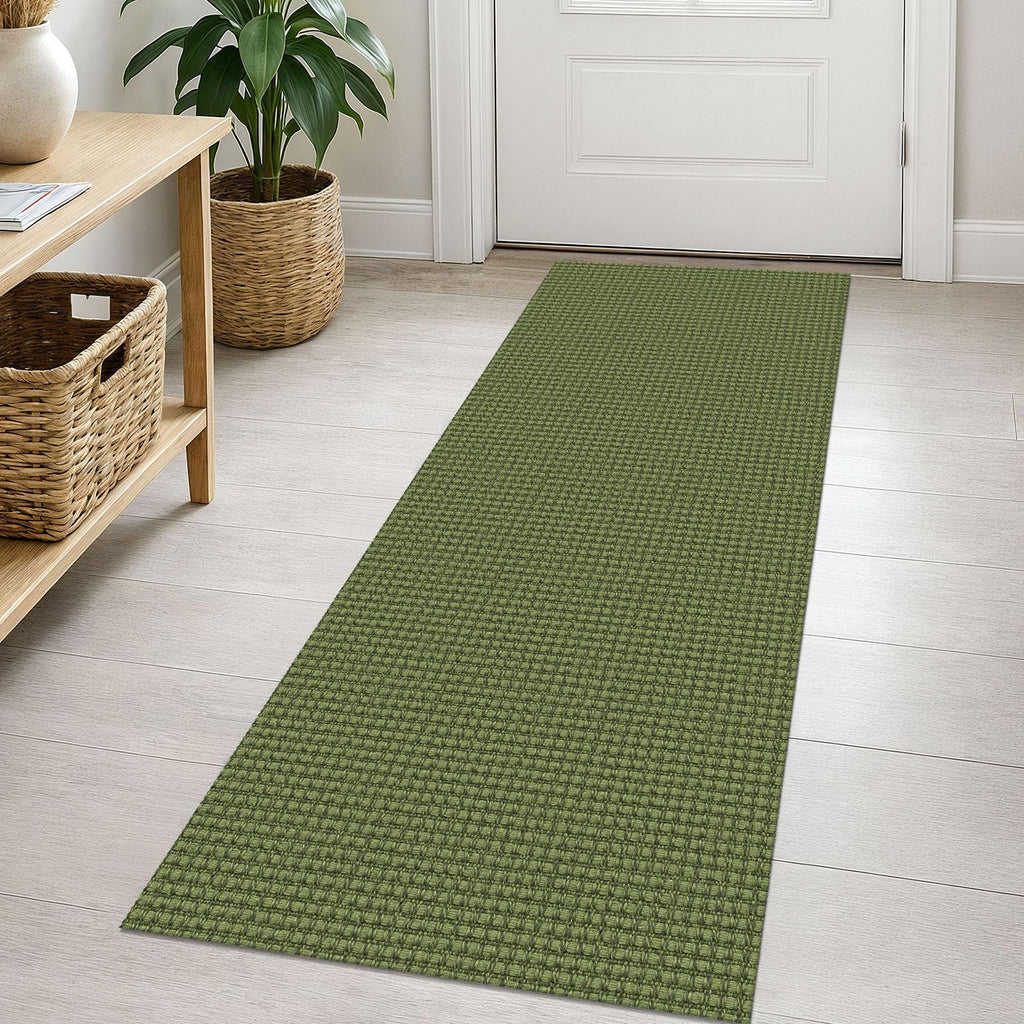 EARTHALL Woven Area Rugs 6x9 Ft Washable Living Room Rugs Non Slip Rubber Backed Dining Room Rug Braided Bedroom Rugs Indoor Floor Carpet for Living Room, Bedroom, Dining Room, Beige/Ivory