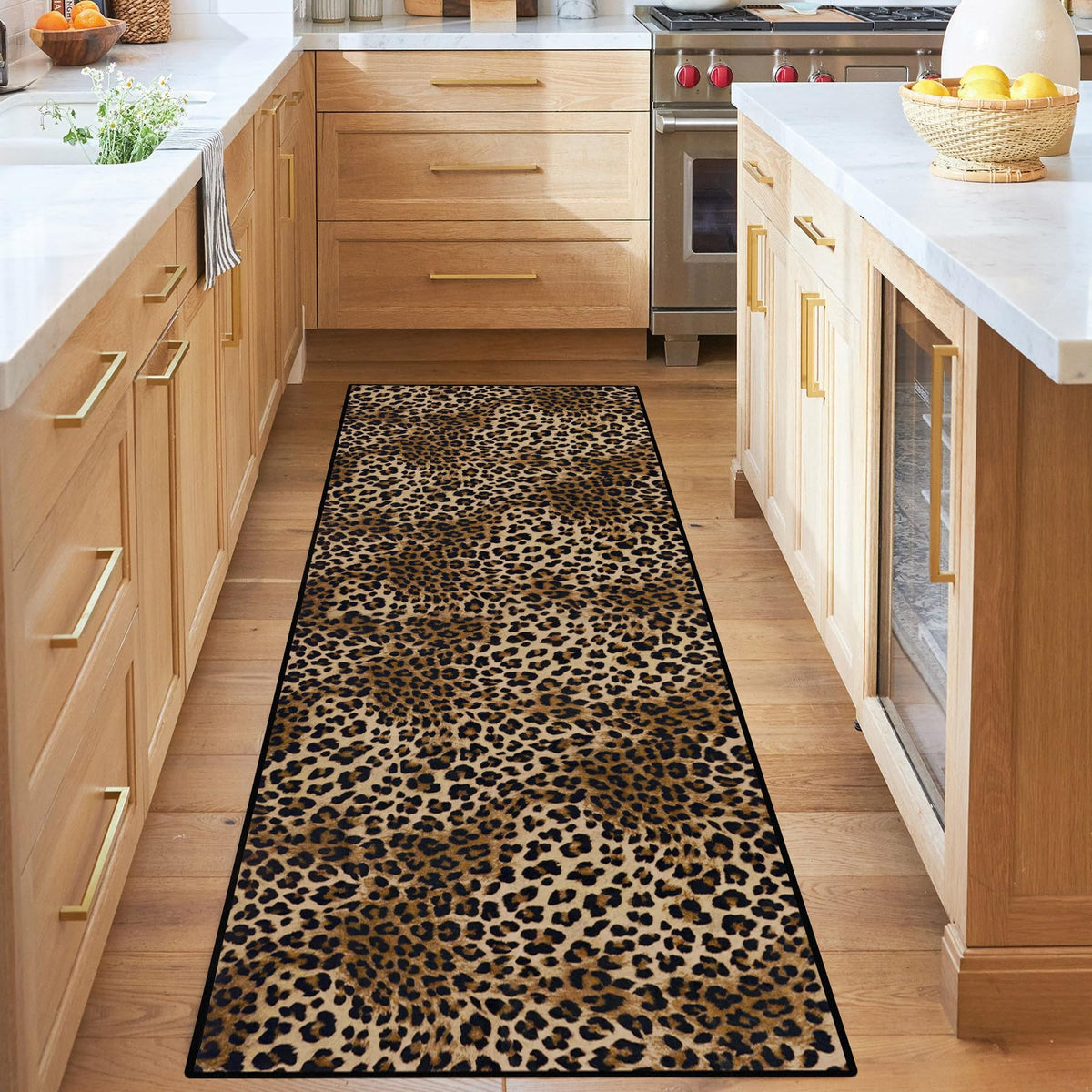 Leopard Rug 5x7 Washable Animal Print Rug Living Room Large Carpet Soft Non-Slip, Non-Shedding Brown Carpet for Office Dormitory Bedroom
