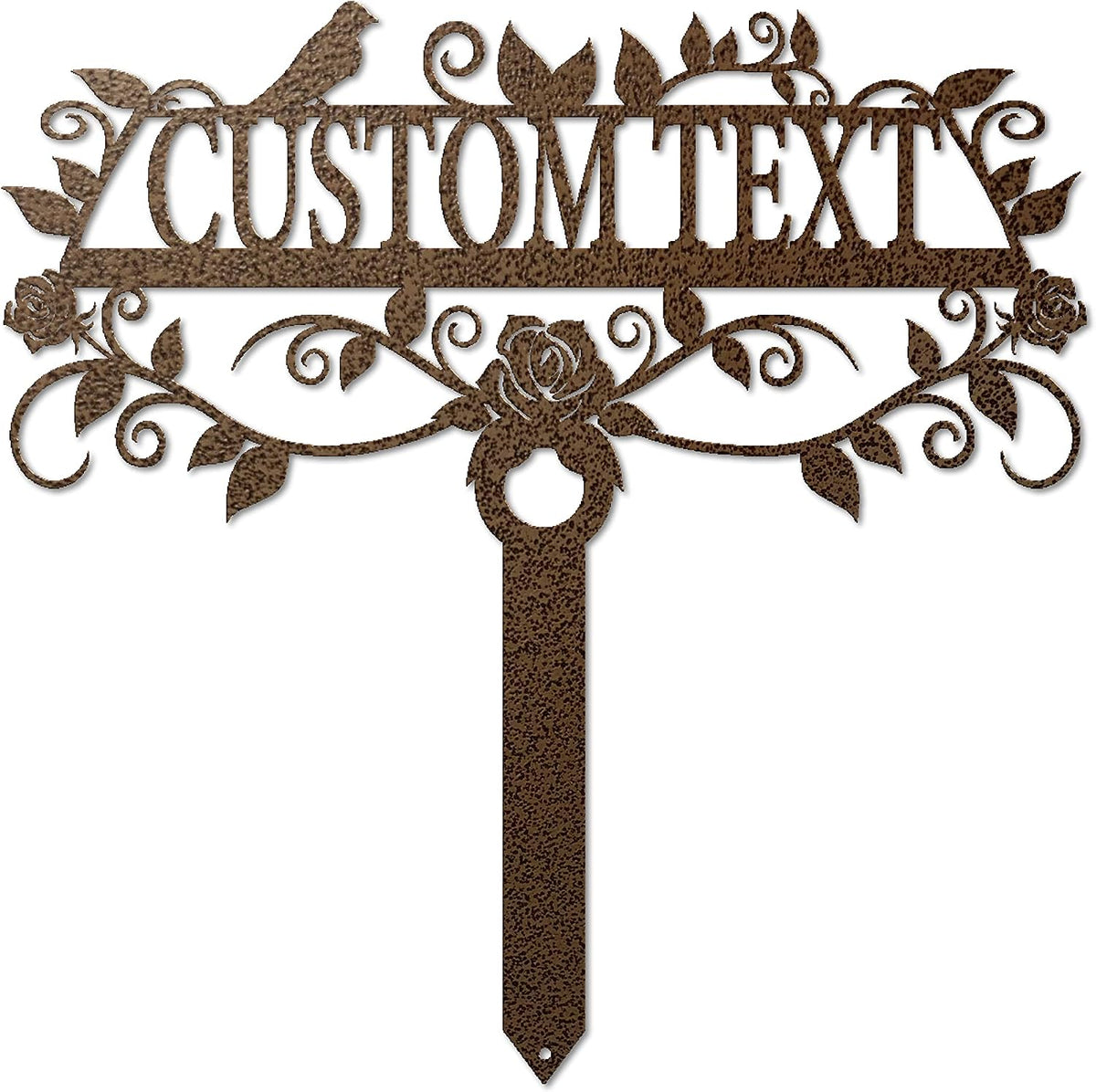 Lewis Design Company Rose Garden Custom Stake (25" W x 25" H, Black)