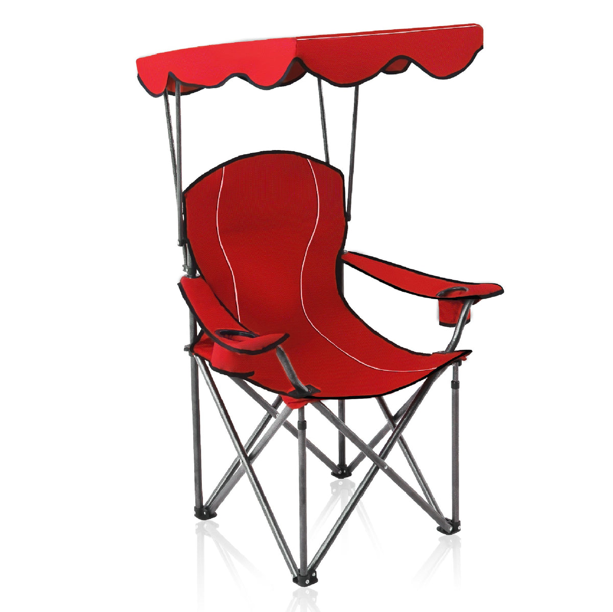 ALPHA CAMP Heavy Duty Canopy Camping Chairs with Adjustable Sunshade