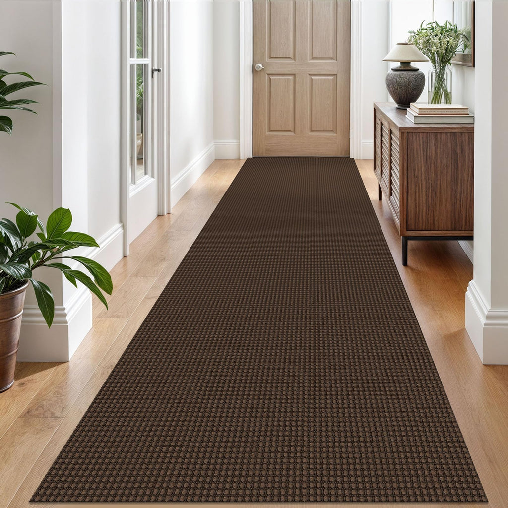 EARTHALL Woven Area Rugs 6x9 Ft Washable Living Room Rugs Non Slip Rubber Backed Dining Room Rug Braided Bedroom Rugs Indoor Floor Carpet for Living Room, Bedroom, Dining Room, Beige/Ivory