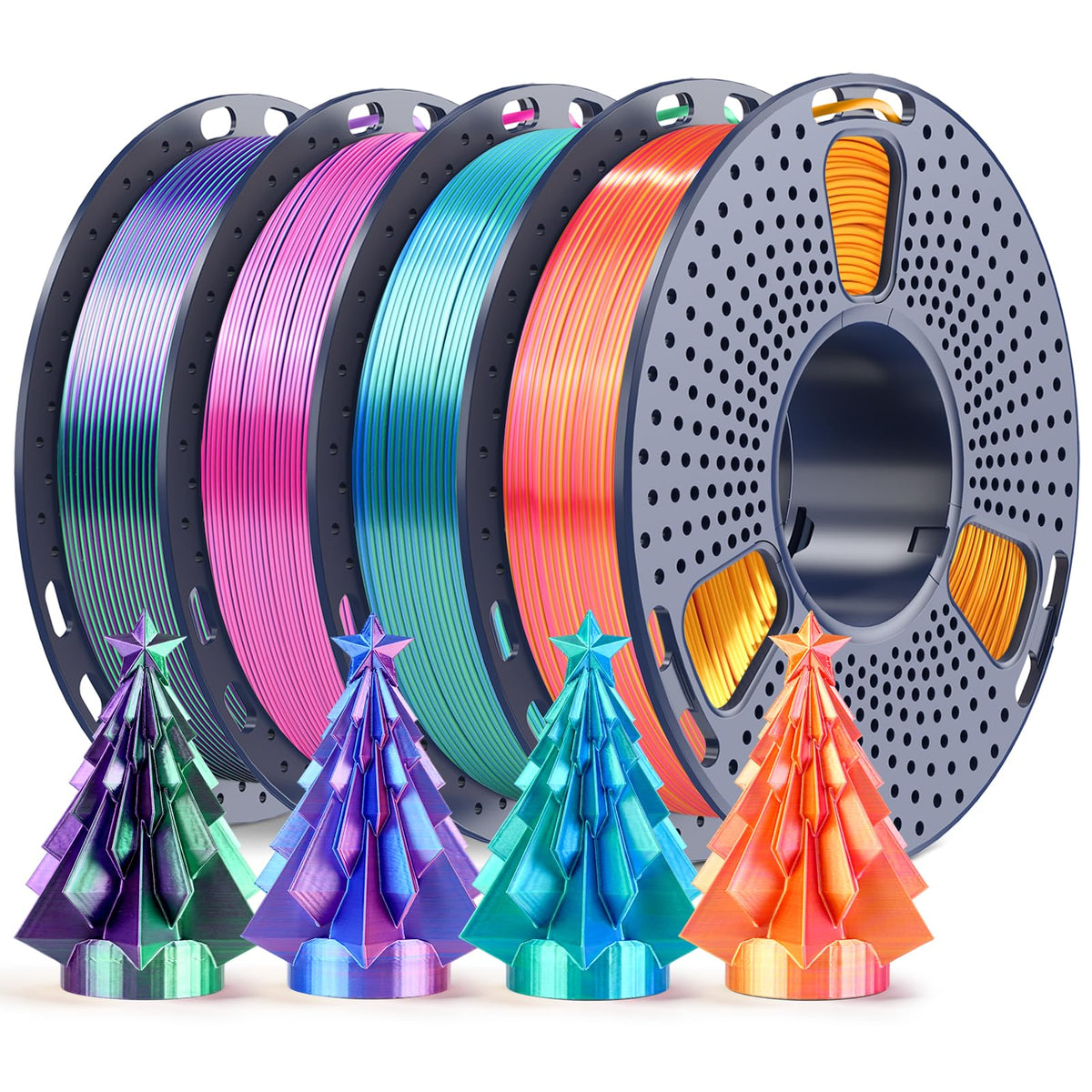 SUNLU PLA Filament 1.75mm, 250g Spool Bundle, 3D Printer Filament