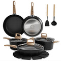 Garvee 21 Piece Non-Stick Pots and Pans Set Ceramic Cookware