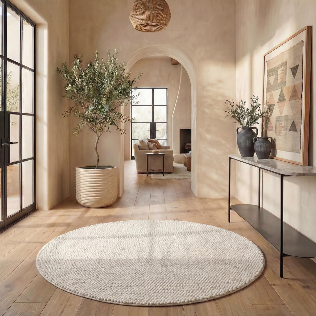 SAFAVIEH Natura Runner Rug 2x6 Wool Knotted, Beige NAT620B