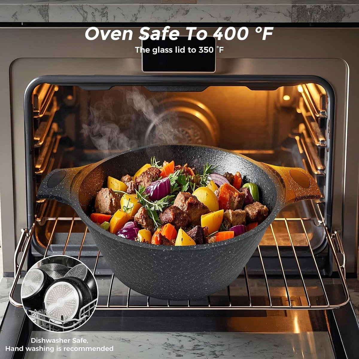 16 Piece Black Ceramic Sauce Pots and Pans Set, Nonstick Cookware Set with Lids,Fish Scale Kitchen Utensils, Healthy Ceramic Cooking Set, Induction Compatible, Dishwasher Safe, PFOA & PFAS Free