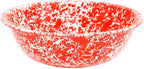 Enamelware Benson Basin, 32 quart, Red/White Splatter (Single)