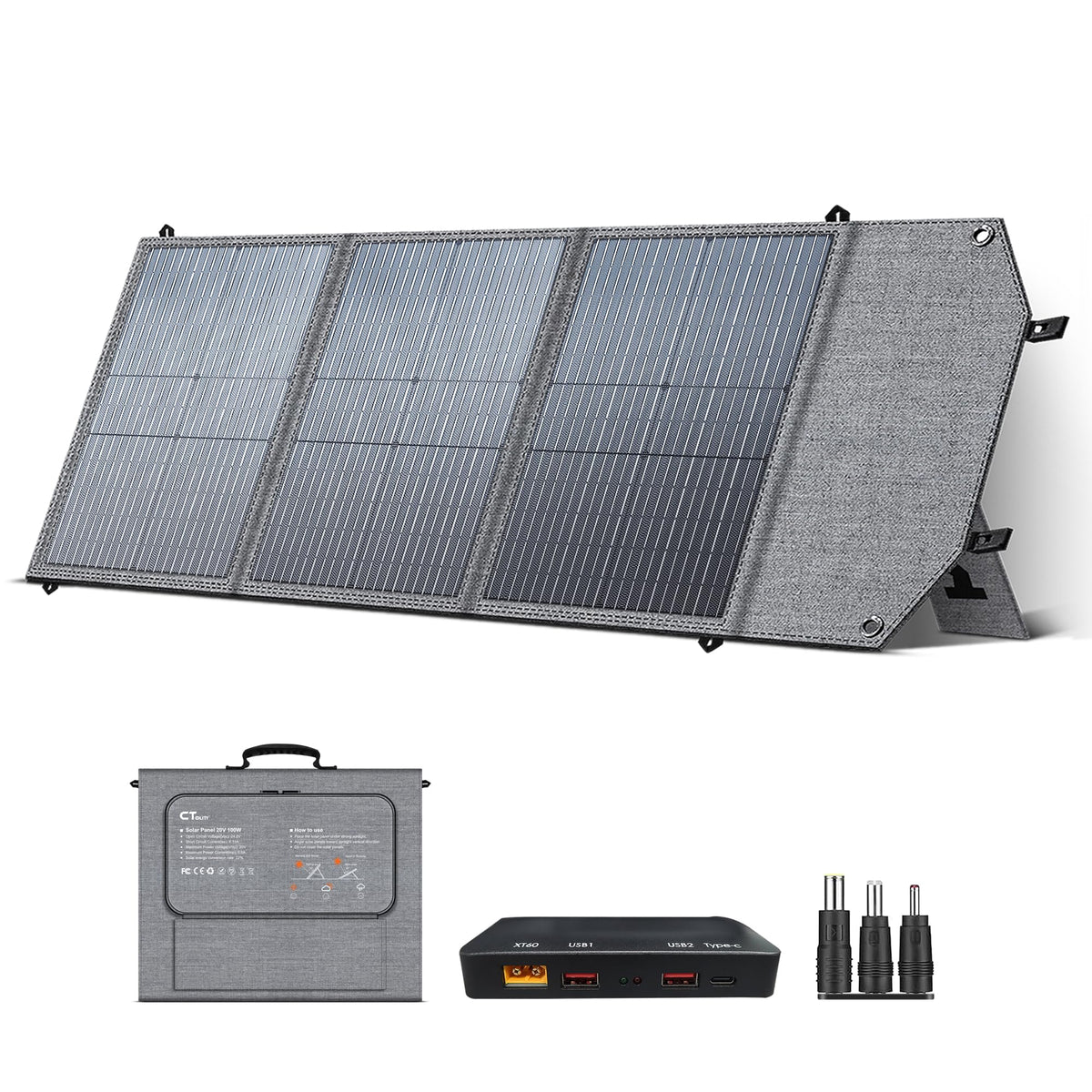400W Portable Solar Panel for Power Station, Foldable Solar Panels