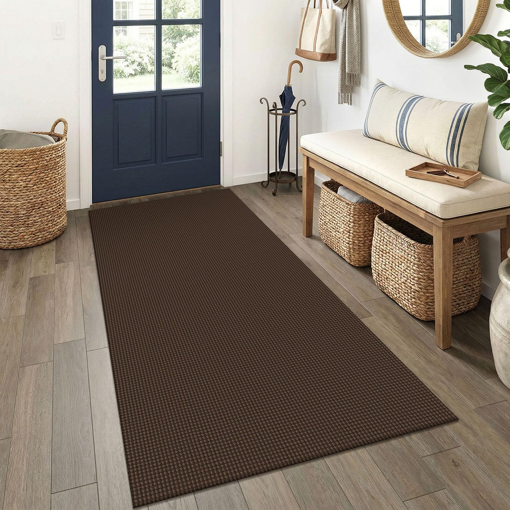 EARTHALL Woven Area Rugs 6x9 Ft Washable Living Room Rugs Non Slip Rubber Backed Dining Room Rug Braided Bedroom Rugs Indoor Floor Carpet for Living Room, Bedroom, Dining Room, Beige/Ivory