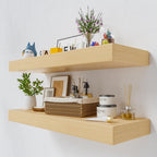 60 inch Long Walnut Floating Shelf for Wall, 8" D Fireplace Mantel