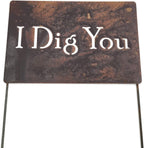 Funny Garden Stake 20 to 33 Inches Tall (I Dig You, XL 33" Tall)