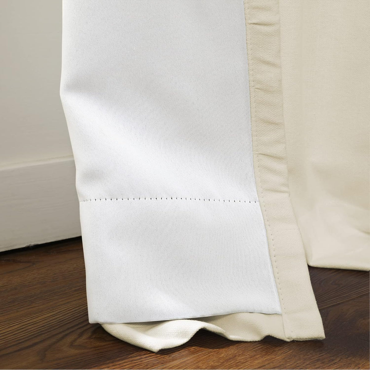 ChadMade Pinch Pleat 100% Cotton Duck Drape Blackout Ivory Drapery Extra Wide Curtain Plain Weave with Blackout Lining 100Wx96L (1 Panel), BOZI Collection