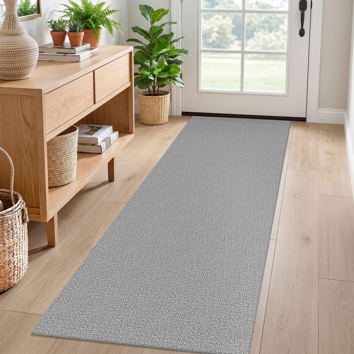 EARTHALL Washable Area Rug, Non Slip Living Room Rug, 5x7 Ft, Sand/Beige