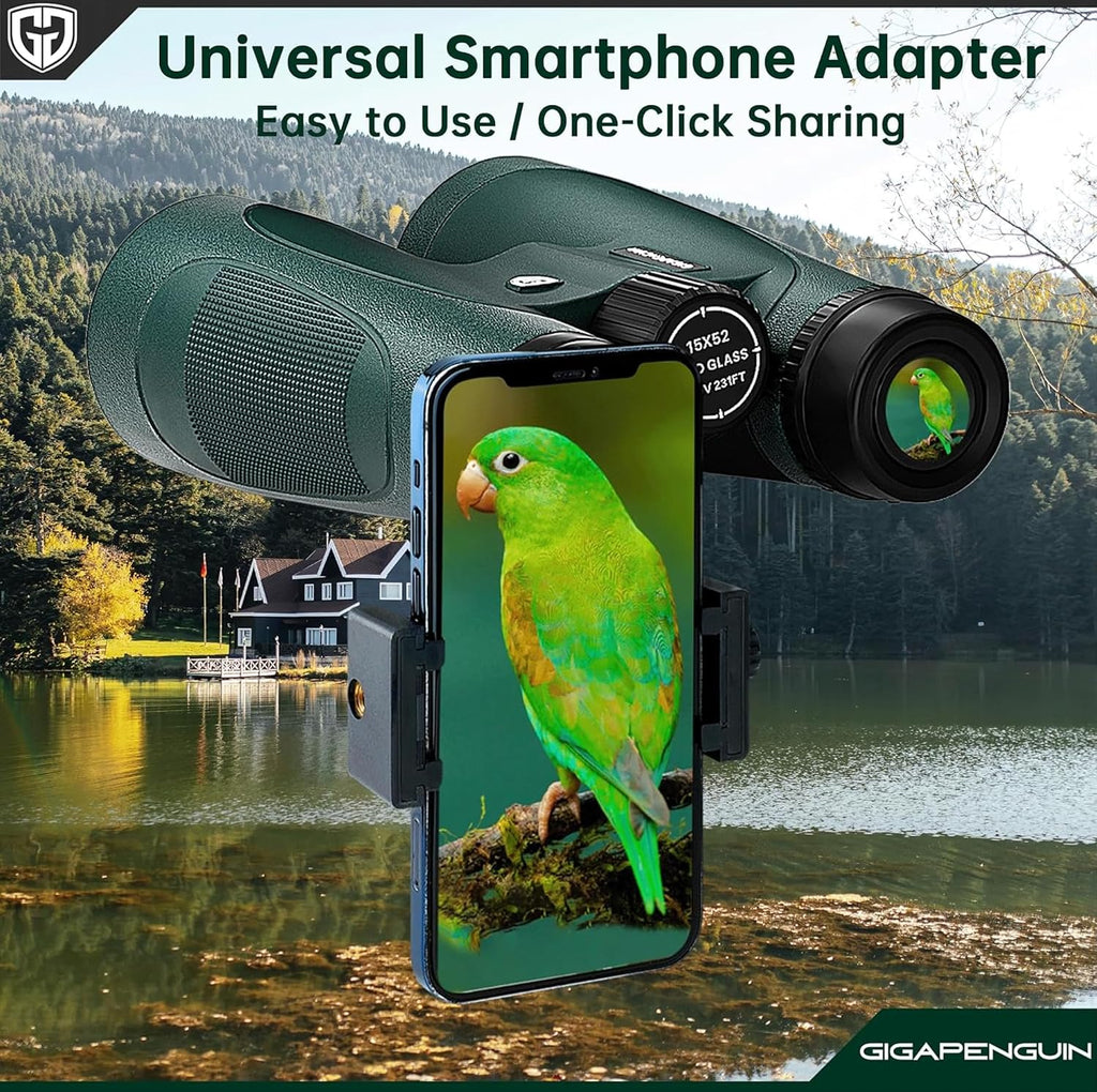 Osmo Optic Edge Binoculars, High Powered with Upgraded Phone Adapter