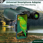 Osmo Optic Edge Binoculars, High Powered with Upgraded Phone Adapter