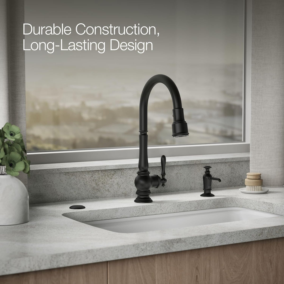 Kohler K35723-BL Garbage Disposal Air Switch Kit Matte Black