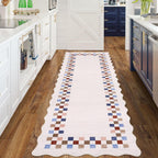 GarveeHome 5x7 Washable Area Rug Checkered Rug for Bedroom Living Room