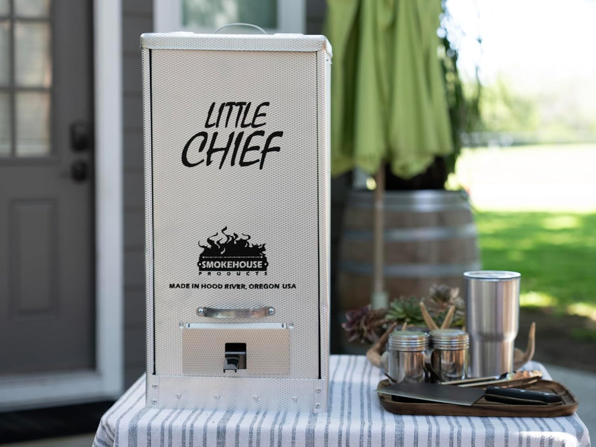 Smokehouse Little Chief Electric Smoker - Low to Mid Temperature Smoker for Fish, Jerky, Cheese, Sausage & Other meats, Smoke Up to 25 Pounds of Meat & Fish