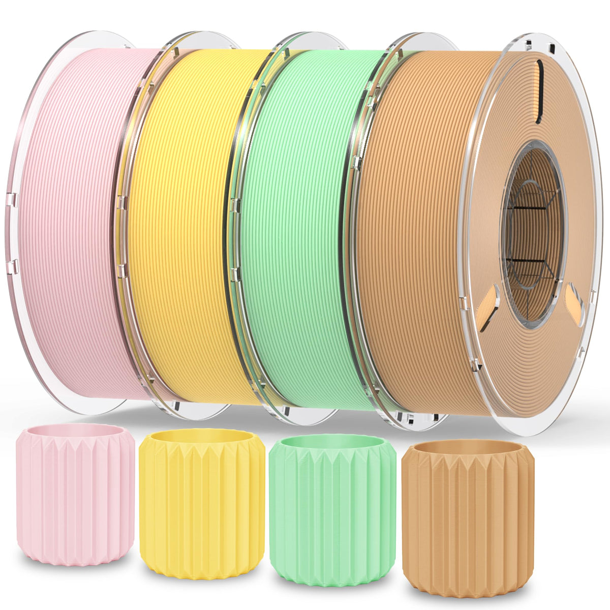 RAMBERY Silk Rainbow PLA 3D Printer Filament Bundle, 10 Colors Total 10kg, 1.75mm Multicolor Gradient 3D Printing Filament for Most FDM 3D Printers, 1KG Spool (2.2lbs) x 10 PCS