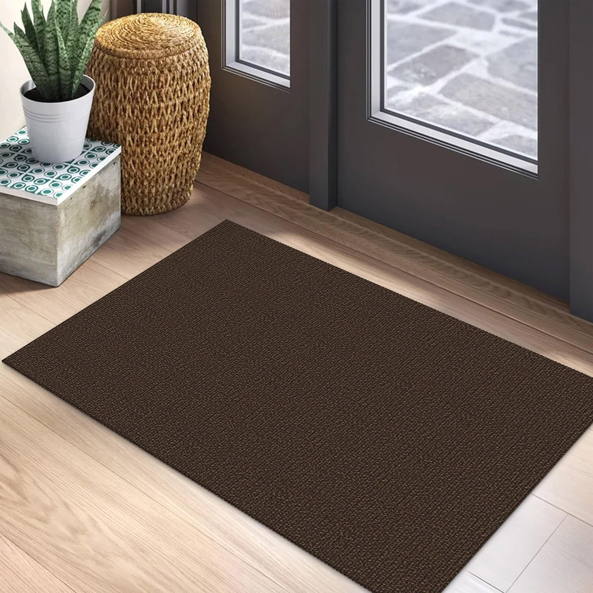 EARTHALL Washable Area Rug, Non Slip Living Room Rug, 5x7 Ft, Sand/Beige