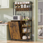 6-Tiers Kitchen Bakers Rack, Microwave Stand Cabinet with Storage