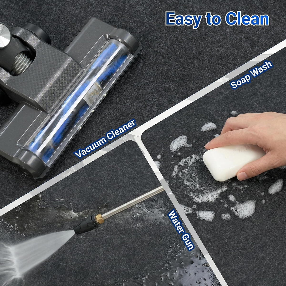 FLEXIMOUNTS 17x8 Ft Extra Large Garage Floor Mat - Waterproof Oil Absorbent Surface, Stay-in-Place Garage Flooring Roll for Under Car (Includes Double Sided Tape)