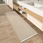 Upgraded Waffle Bath Mat Set of 2 Absorbent Bathroom Mat 18"x30" + 24"x48"