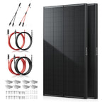 200W Solar Panel Kit,100W Solar Panel,Brackets,2.5m Cable,6m Cable