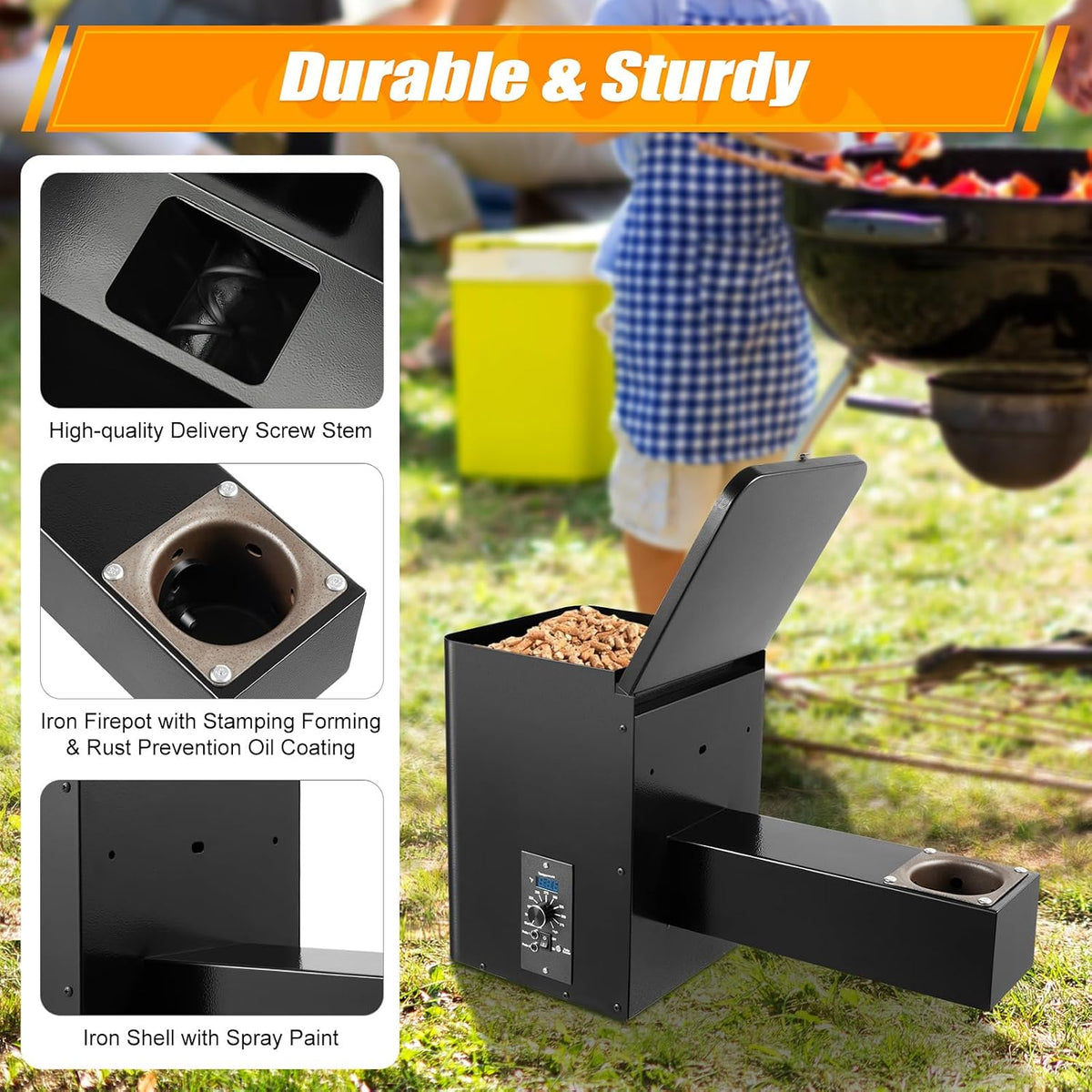 250W Electric Wood Pellet Smoker Grill Part,180 ℉ -500 ℉ Vertical Particle Smoking Machine W/Digital Temperature Controller,Automatic Oil Delivery & Ignition System For Grill,Smoke.