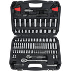 Amazon Basics Mechanic's Socket Tool Set With Case, Metric Sizes, 145-Piece