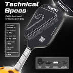 YVmove 16mm 18K T800 Carbon Fiber Pickleball Paddle, USAPA Approved