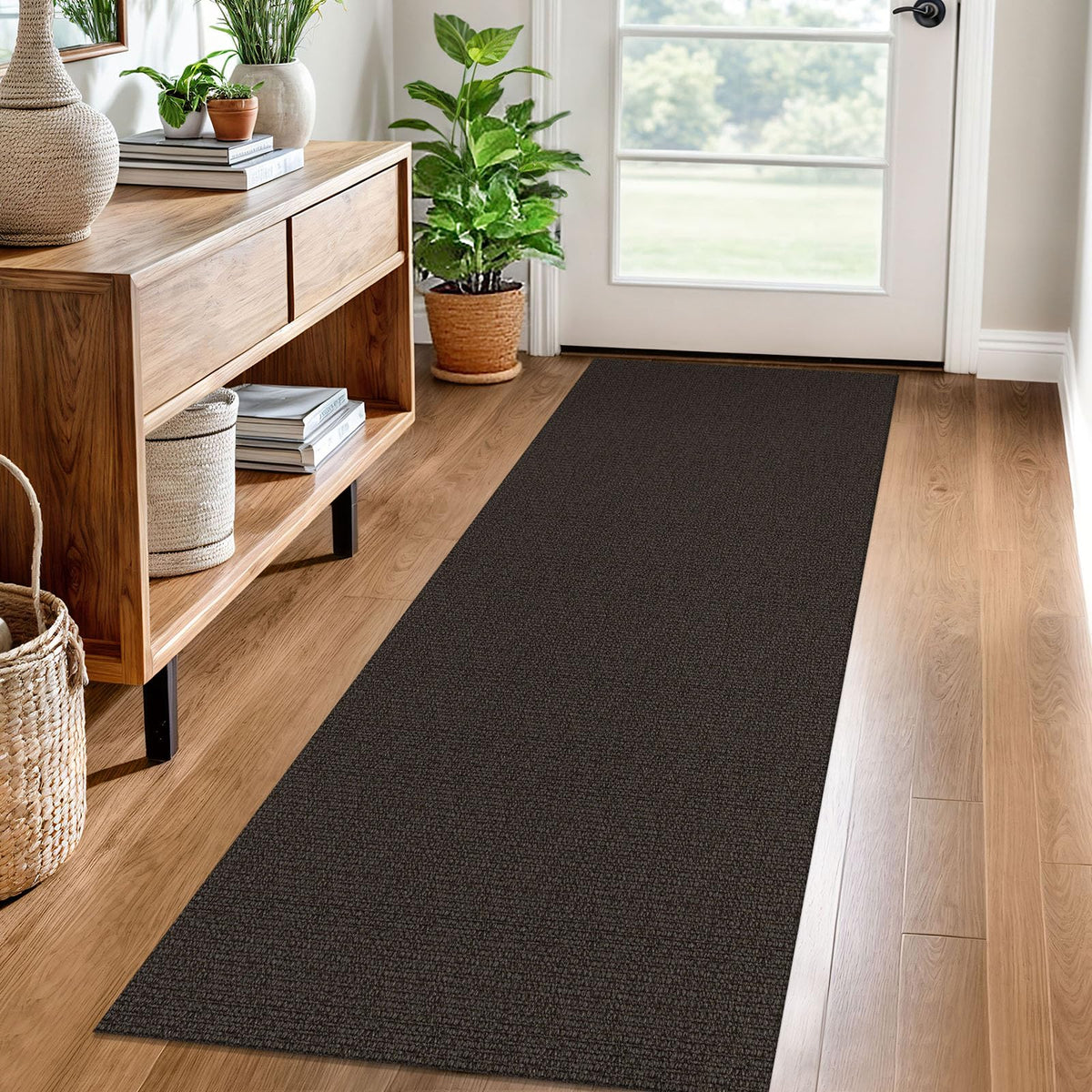 EARTHALL Washable Area Rug, Non Slip Living Room Rug, 5x7 Ft, Sand/Beige